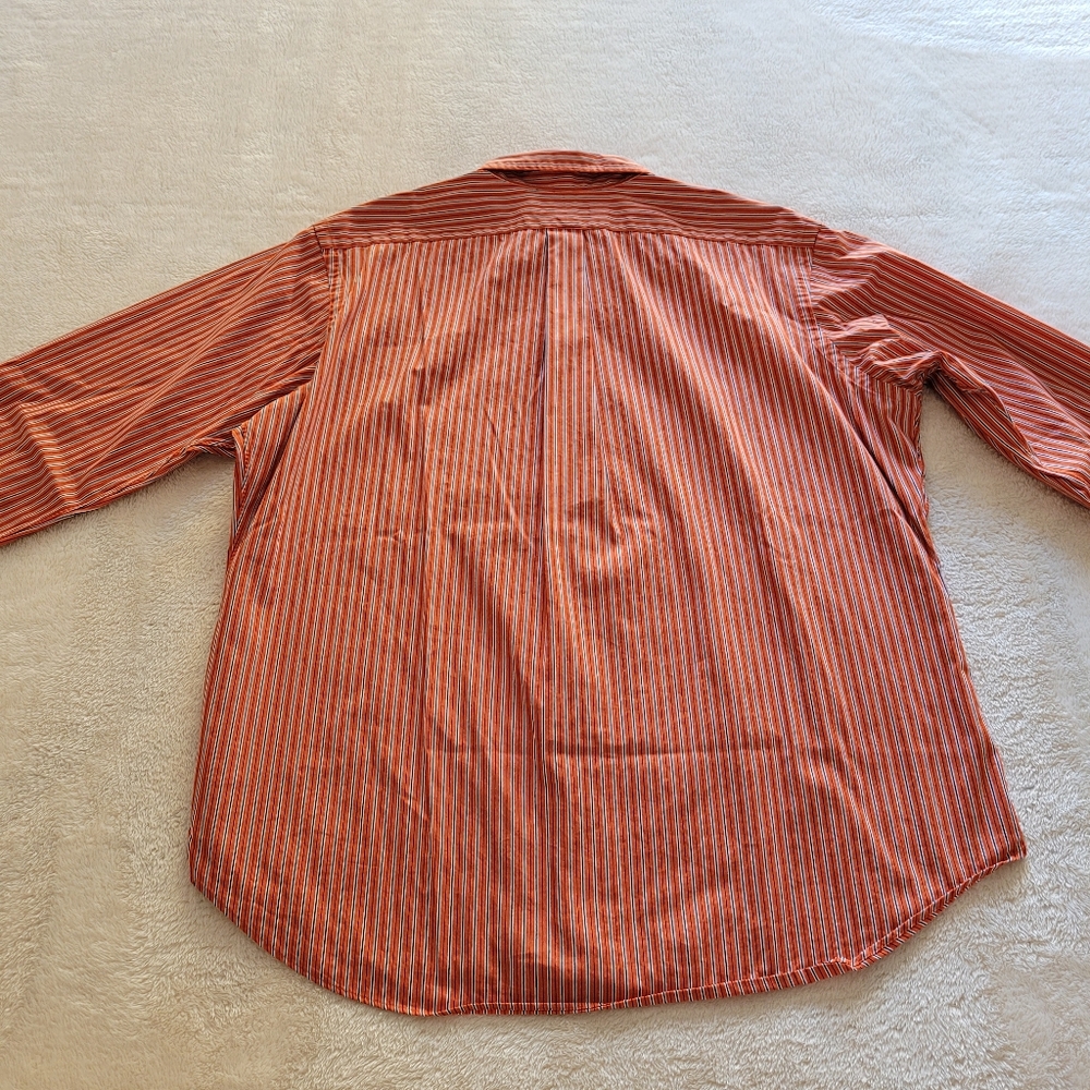Ralph Lauren Classic Fit Striped Poplin Long-Sleeve Shirt, Men's Size XL - EUC - Picture 6 of 8